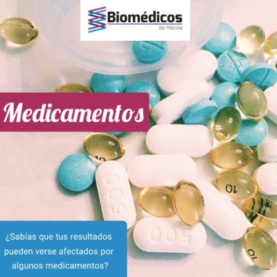 medicamentos toma de muestra